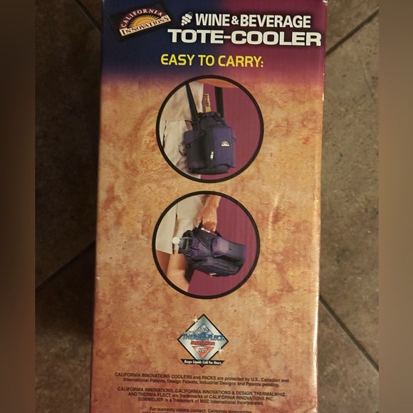 Wine Beverage cooler tote backpack corkscrew bottle opener server NIB - Picture 5 of 5